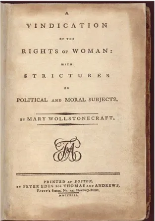 Figura 8 - Capa da primeira edição de Uma Reivindicação dos Direitos da Mulher 40