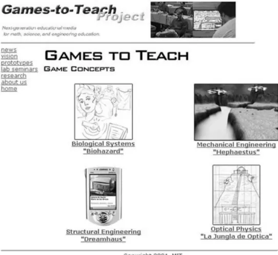 Figura 3. O projecto Games-to-Teach (Jogos para Ensinar) em desenvolvimento no Massachusetts Institute of Technology