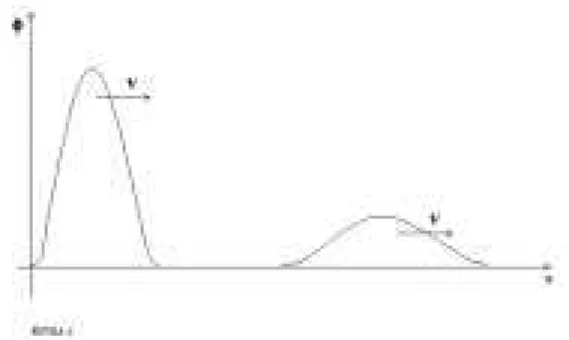 Figura 2. Representac¸˜ao da evoluc¸˜ao de uma onda descrita por uma equac¸˜ao diferencial com termo de dispers˜ao