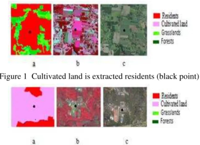 Figure 1  Cultivated land is extracted residents (black point) 