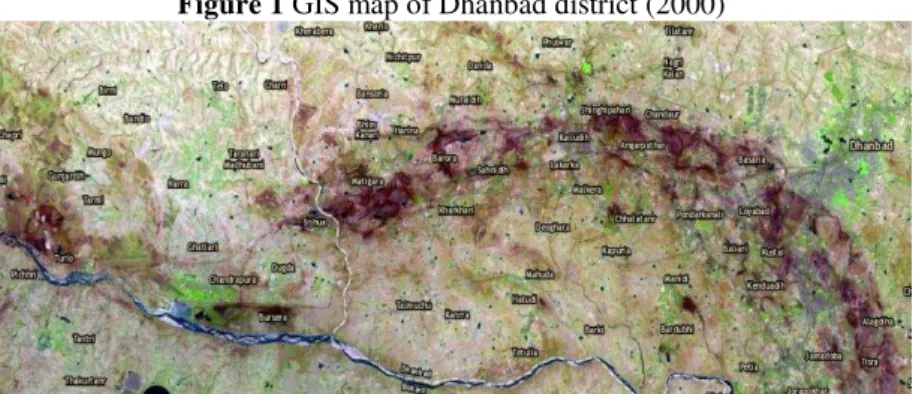 Figure 2 GIS map of Dhanbad district (2005) 