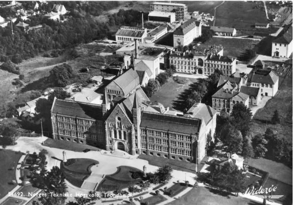 Figure 3: The campus of the Norwegian Institute of Technology in the 1950s.