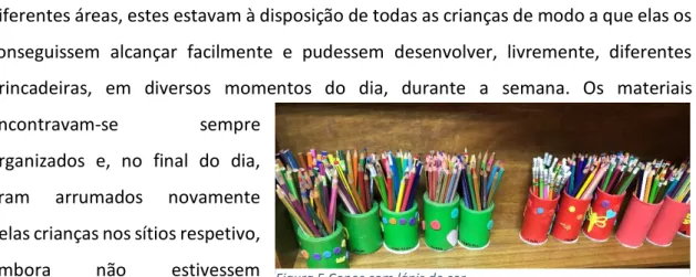 Figura 5 Copos com lápis de cor