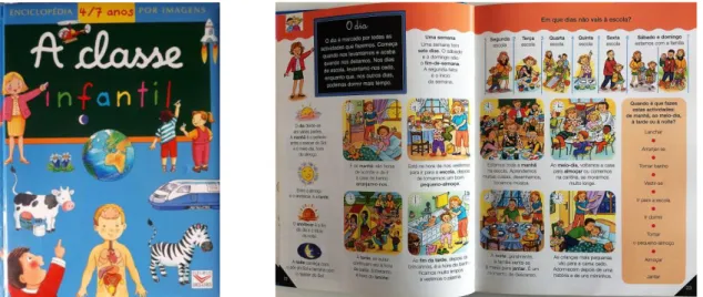 Figura 10. Capa e páginas da  Enciclopédia A Classe Infantil , Fleurus (2003).