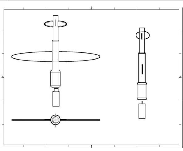 Fig. 2  The “Skylark” layout - general view of the aircraft and its micro camera 