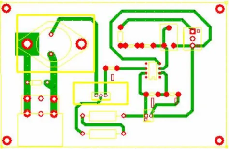 Figure 3. PCB layout of the breaking circuit.