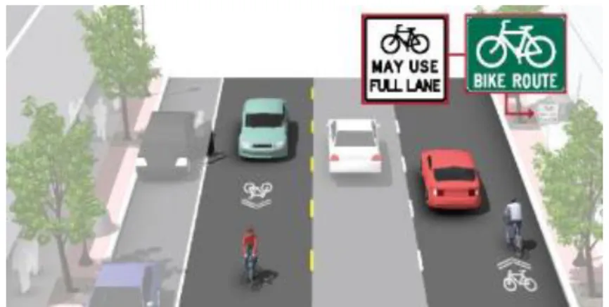 Figure 8: Signed shared road   Source: (Ulster County Trasportation Council, 2018)