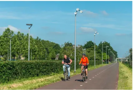 Figure 17: Cycle Superhighways with wide width in the Netherlands   Source: (Snelfietsroutes Gelderland, n.d.)