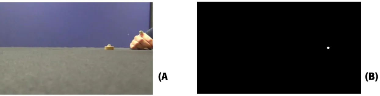 Figure  2.  Stimuli  representation.  (A)  shows  an  example of a  real  video  clip  image of the  movement