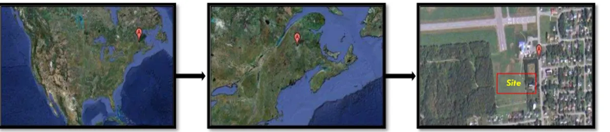 Fig. 1. CREST-SAFE location, near National Weather Service and Caribou Municipal Airport in Caribou, Maine.