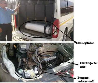 Fig. 1 – Petrol &amp; CNG fuelled bus 