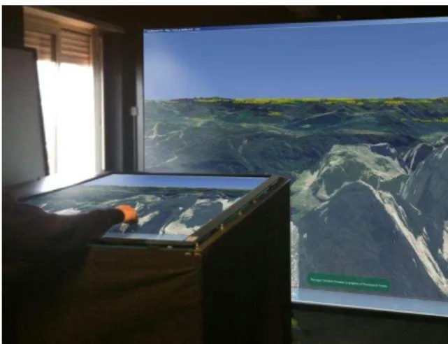 Figure 5: an image of the system being used during the Fair of  Economics 