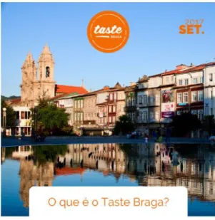 Figura 9: Parte da newsletter do Taste Braga enviada em setembro de 2017 