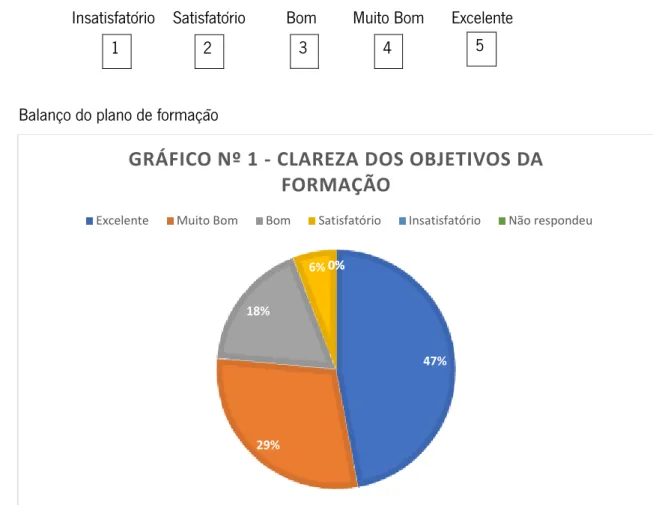 GRÁFICO Nº 1 - CLAREZA DOS OBJETIVOS DA  FORMAÇÃO