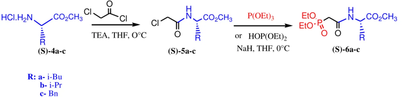Figure 4. Synthesis of chiral phosphonoacetamide using the coupling agent BOP 