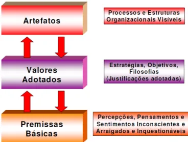 Figura 3: Níveis de Cultura, segundo SCHEIN (1992).