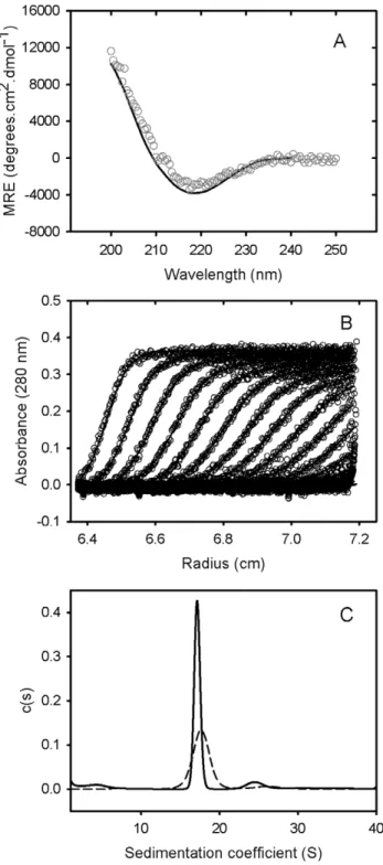 Figure 3. Solution characterisation of PAT-SM6. (A) 0.15 mg/mL of PAT-SM6 was subjected to circular dichroism spectroscopy