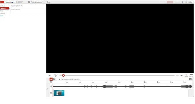 Figura 9: Timeline do Panopto, som e imagem fixos um no outro 