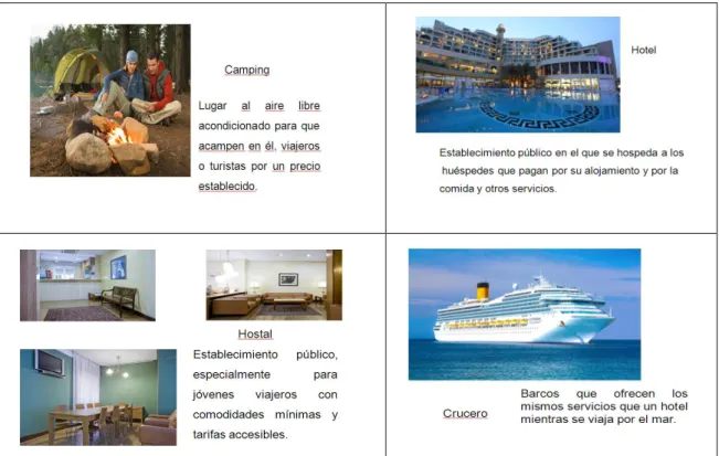 Figura 5 Exemplos de tipos de alojamento. Imagens projetadas em PowerPoint 