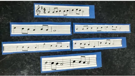 Figura 3: Peças para completar a partitura