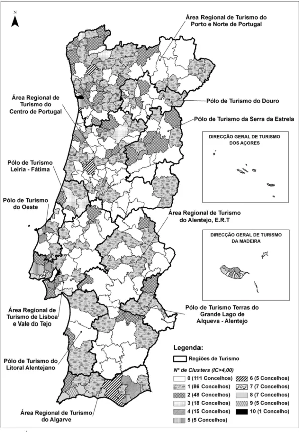 Figura 1    |   Localização dos clusters identificados em Portugal.