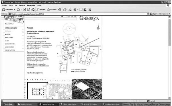 Figura 1    |    Design do site institucional do Museu e Área Arqueológica de Conimbriga.