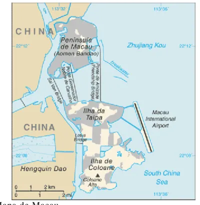 Figura 1 – Mapa de Macau.