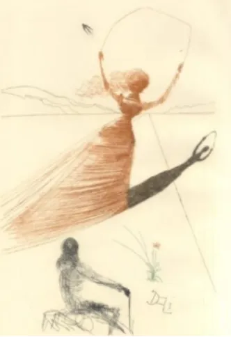 Figure  14:  Salvador  Dali’s  Alice  Frontispiece  –  Alice's  Adventures  in  Wonderland ,  1969,  medium:  etching