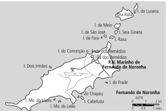 Figura 1    |     Mapa de Fernando de Noronha (Pernambuco/Brasil).