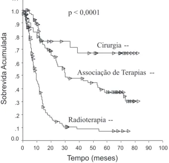 Tabela 3 - Análise multivariada da sobrevida global pelo modelo de regressão de Cox. 