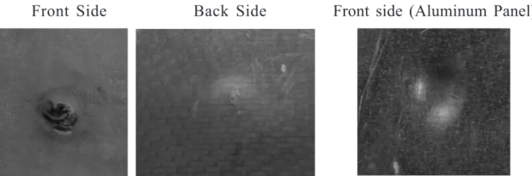 Figure 6 - Ballistic test, targets: 1 composite panel and 1 aluminum panel.