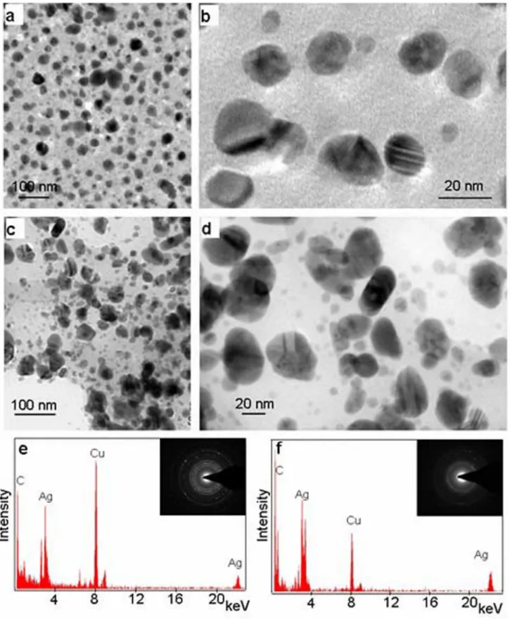 Figure 6. Characterization of silver nanoparticles formed by autoclaving AgNO 3 with mannitol and yeast extract (YE)