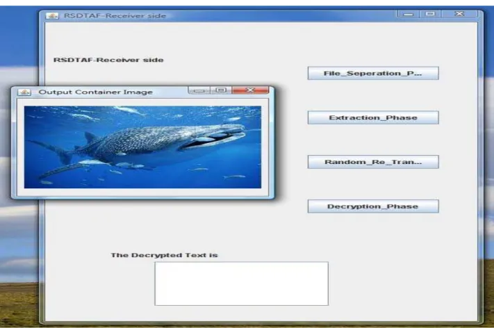 Figure 12.  RSDHAF Receiver side - After File Seperation phase obtaining container image