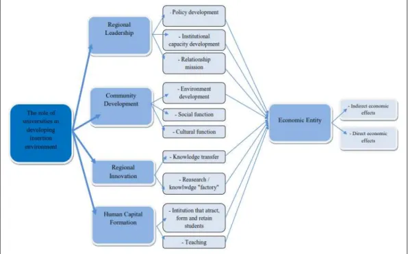 Figure 1. The role of universities in developing insertion environment 