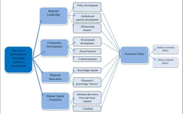 Figure 1. The role of universities in developing insertion environment 