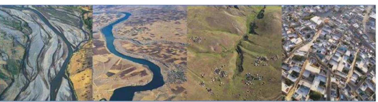 Figure 2: proposed green and open spaces according to mosaic pattern 