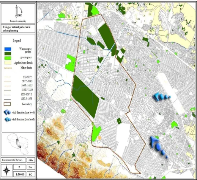 Figure 7: environmental structure of Mashhad central area 