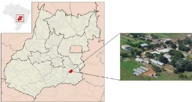 Figura 1 - Localização geográfica do município de Urutaí e do IF Goiano – campus Urutaí no  contexto do Estado de Goiás