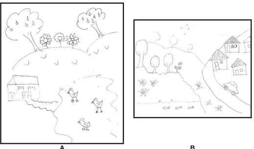 Figura 4 - Exemplos de ilustrações que expressam uma concepção “sócio- “sócio-ambiental” de meio ambiente