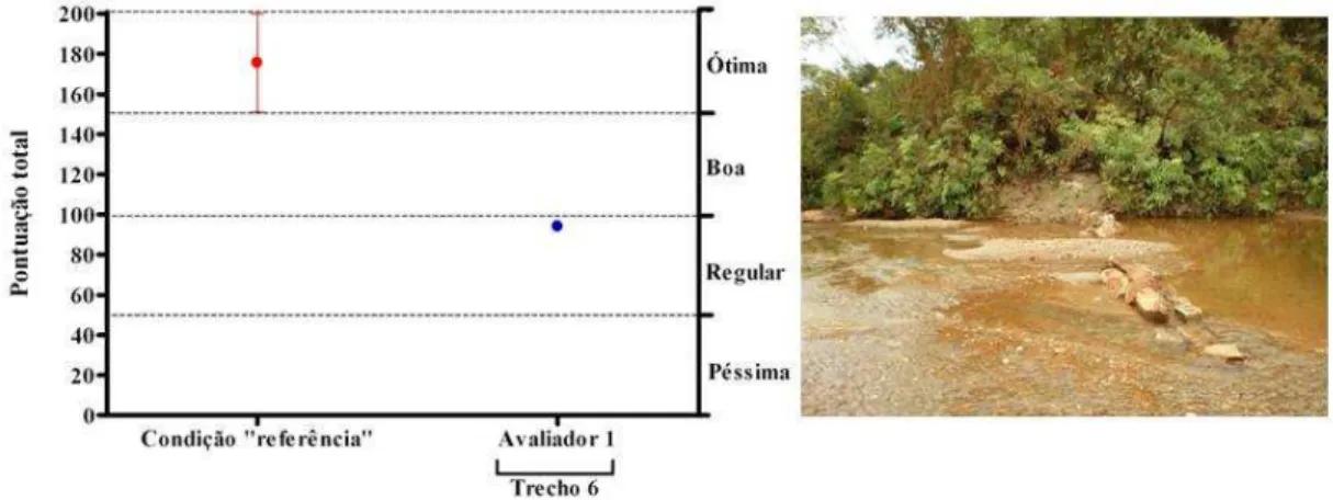 Figura 7 - Resultado da aplicação do PAR no trecho 6: Córrego Moinho. 