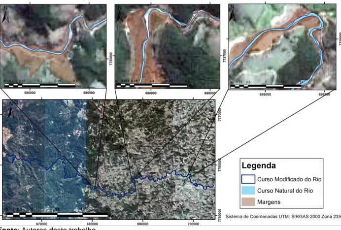 Figura 05 - Rio Gualaxo do Norte após rompimento da Barragem Fundão: Trecho Bento Rodrigues  - Barra Longa 