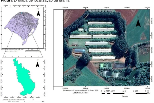 Figura 1- Mapa de localização da granja 