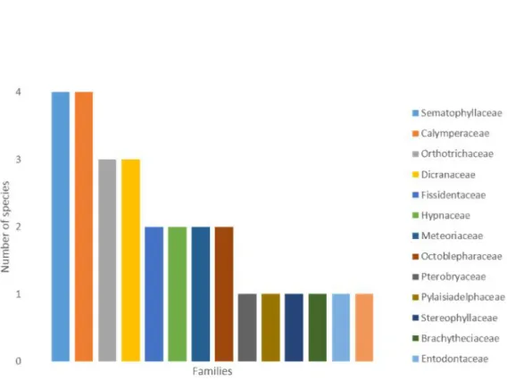 Figure 1. Number of species per family.