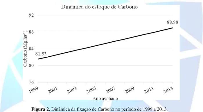 Figura 2. Dinâmica da fixação de Carbono no período de 1999 a 2013.
