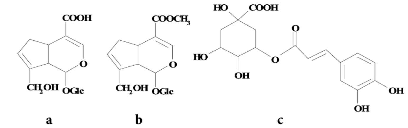 Fig. 1. Structures of GPA (a), GPS (b), and CA (c).
