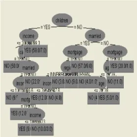 Fig. 2 Decision Tree using J48 for Bank Data Set 
