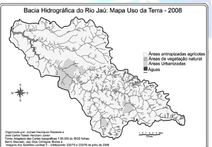 Figura 3. Uso da terra atual da bacia hidrográfica do Rio Jaú. 