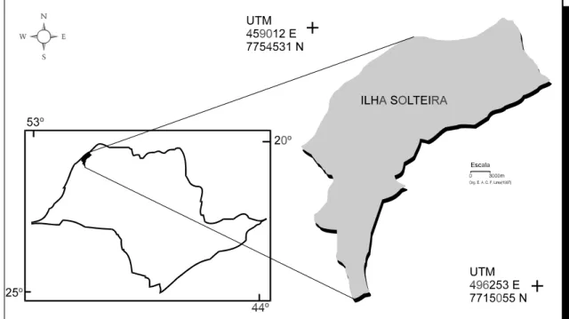 Figura 1 – Localização da área de estudo Fonte: Freitas-Lima, 1997). 