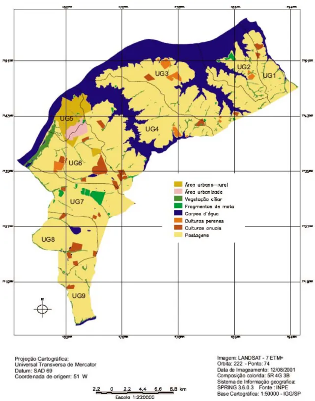 Figura 3 - Carta de Uso Atual e Ocupação da Terra do Município de Ilha Solteira. 