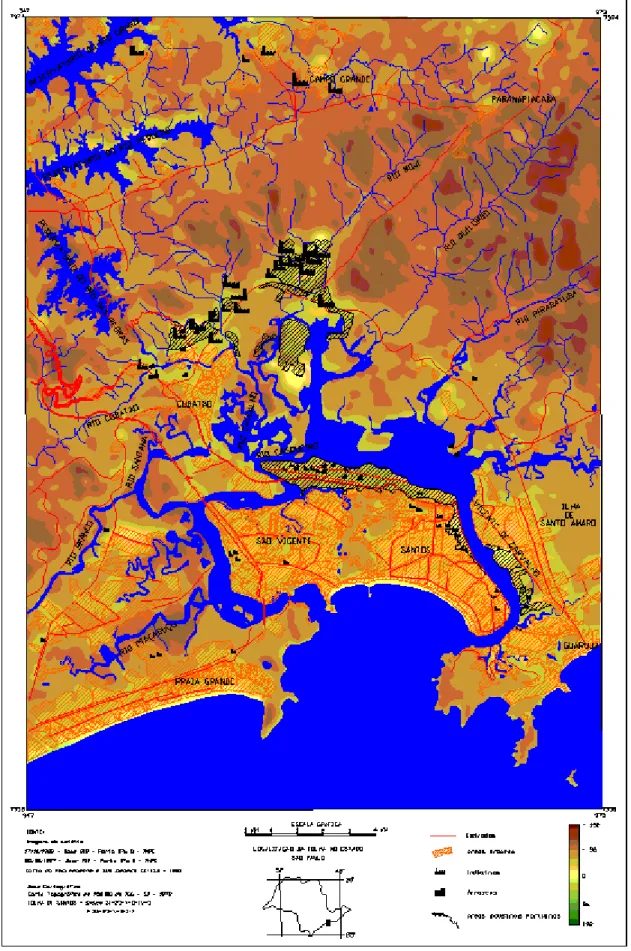 Figura 4 – Mapa das diferenças de NDVI de 1989 para 1997